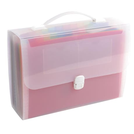 Trieur valisette avec poignée 24 compartiments crystal colors