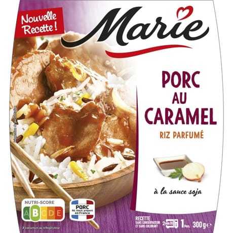 Marie Porc au caramel riz aux champignons noirs 300g
