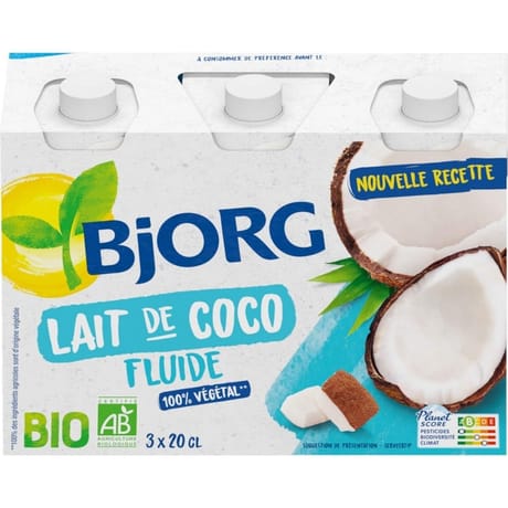 Bjorg lait de coco cuisine bio 3x200ml