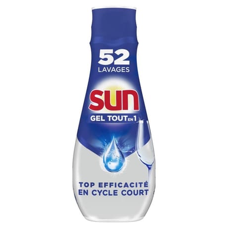 Sun gel lave-vaisselle tout en 1 expert plus 52 lavages 900ml