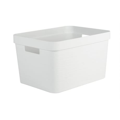 Bac de rangement stone blanc ceruse 18l
