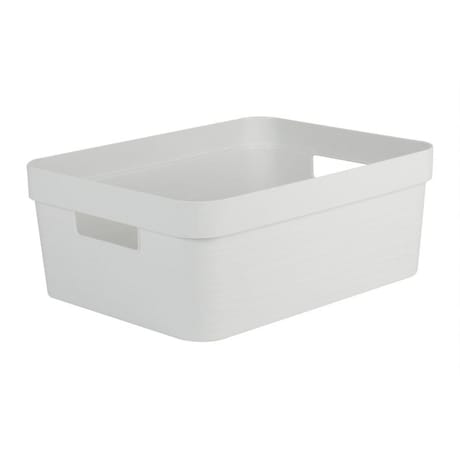 Bac de rangement stone blanc ceruse 12l