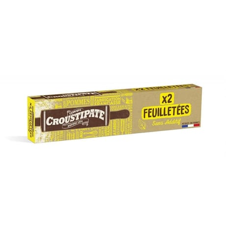 Croustipate lot de 2 pâtes feuilletées roulées naturellement 460g