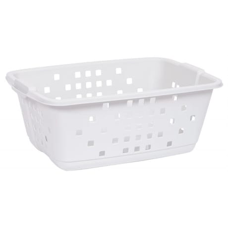 Eda corbeille à linge prima blanc céruse 45l