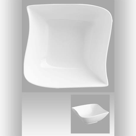 Coupelle 14cm carrée vague