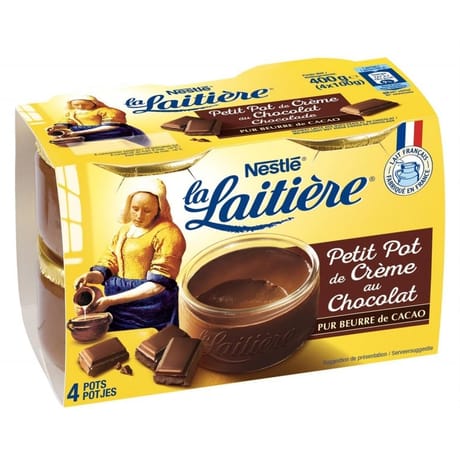 La Laitière petit pot de crème chocolat 4x100g