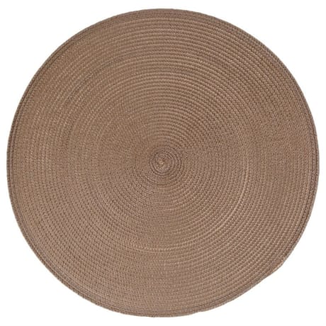 Set de table tressé rond taupe