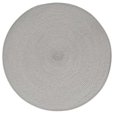 Set de table tressé rond gris claire