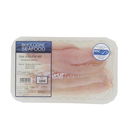 Filets d'églefin msc sans flanc sans aretes +/- 200g