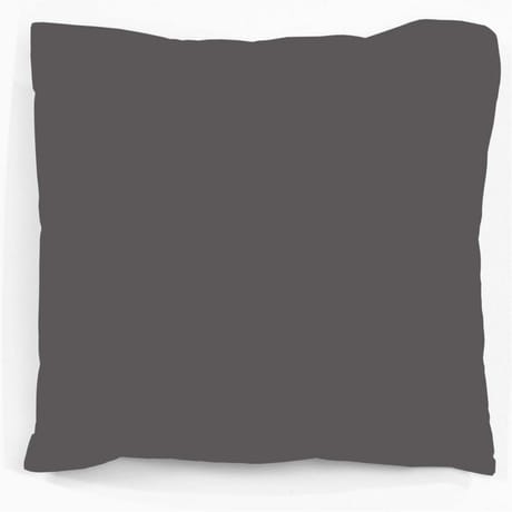 Taie d'oreiller 50x70 "uni 57 fils gris carbone"