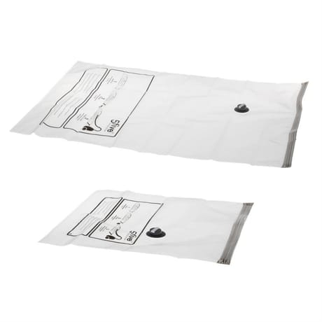 Lot de 2 housses de rangement sous vide tailles s et l