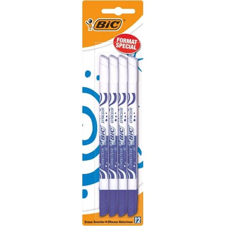 Bic effaceur réecriveur x 12 format spécial