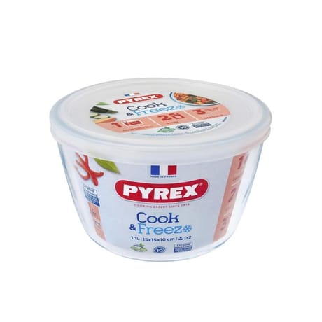 Pyrex plat rond + couvercle 1,1L cook&freeze