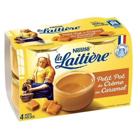 La Laitière petit pot de crème caramel 4x100g