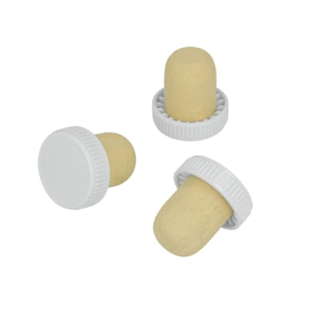 6 bouchons liege tete plastique