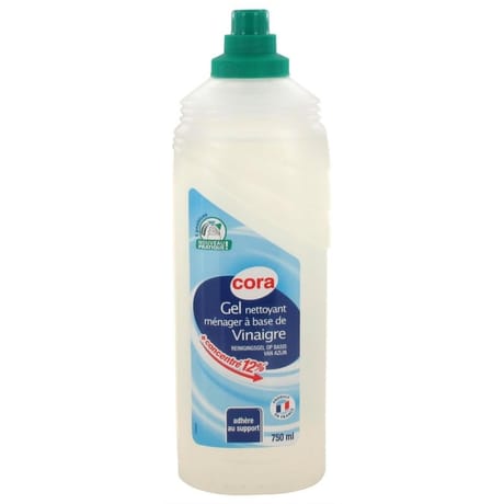 Cora gel vinaigre ménager nature 12% 750 ML flacon