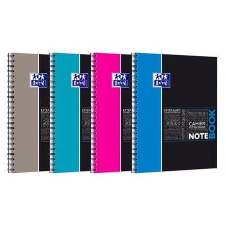 Oxford notebook cahier spiralé a4+ 160 pages ligné 7mm