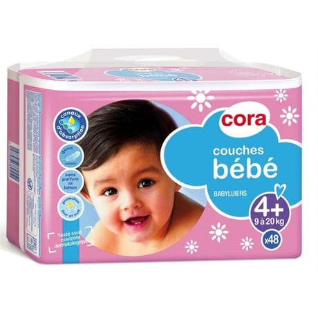 Cora baby couches bébé taille 4+ (9 à 20kg) x48