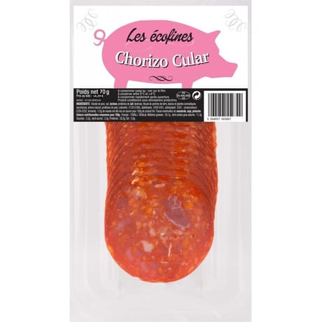 Ecofines chorizo cular tranché 70g