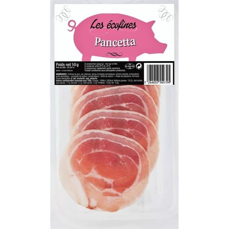 Ecofines pancetta tranchée 50g