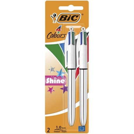 Stylo-bille 4 colours shine x2