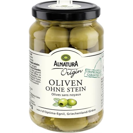 Alnatura origin olives sans noyaux bio 350g