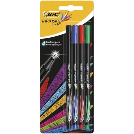 Bic - feutres d'écriture intensity pointe fine classique x4
