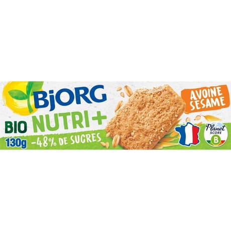 Bjorg biscuit avoine sésame bio 130g