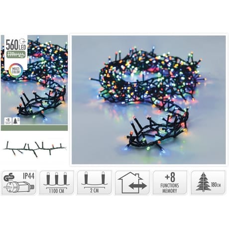 Guirlande ext Microcluster 560 led multicolore