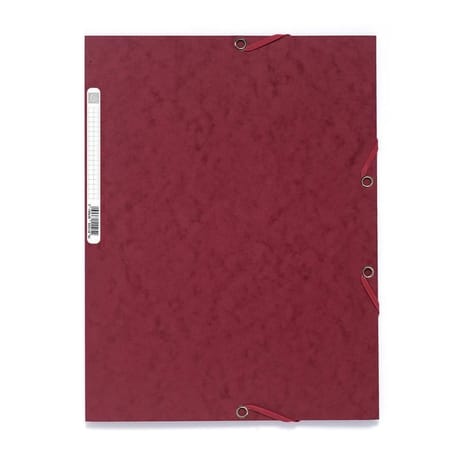Exacompta chemise à élastqiue 3 rabats carte lustrée rouge cerise