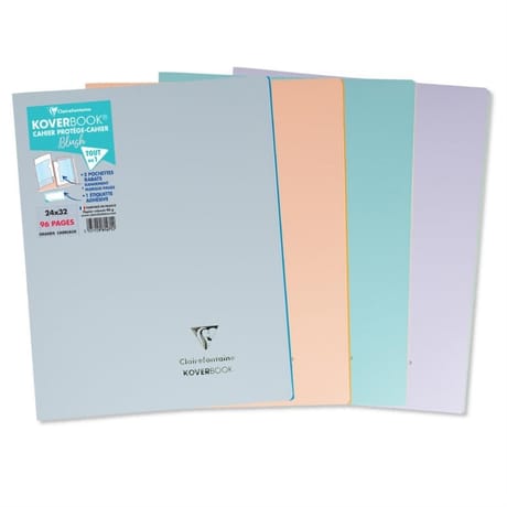 Clairefontaine koverbook blush spirale polypro 96 pages 24x32cm