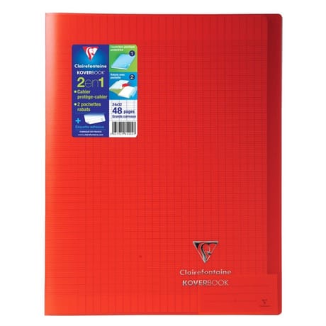 Clairefontaine koverbook rouge 48pages 24x32cm