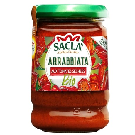 Sacla sauce arrabiata douce bio 190g