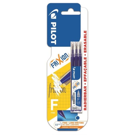Pilot Etui 3 recharges frixion ball / clicker fin bleu