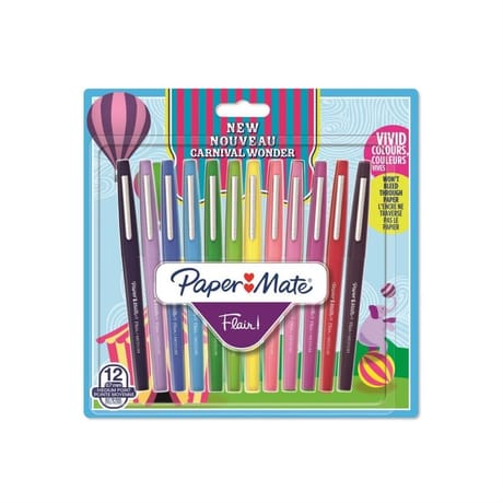 12 Feutres Flair Carnival - Assortis
