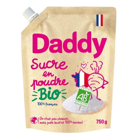 Daddy bio sucre en poudre doypack 750g