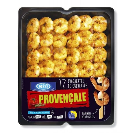 12 brochettes de crevettes sauce provençale