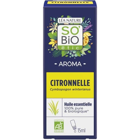 So bio Huile essentielle citronnelle biologique anti-moustique 15ml