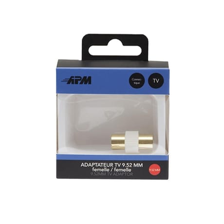 Apm adaptateur coaxial femelle/femelle 9.52mm