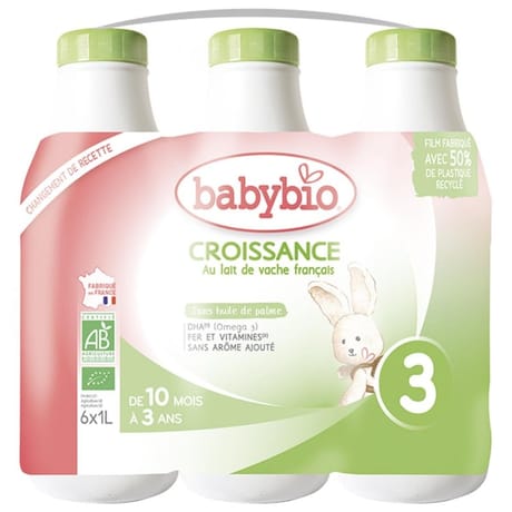 Babybio croissance liquide de 10 à 36 mois 6x1l
