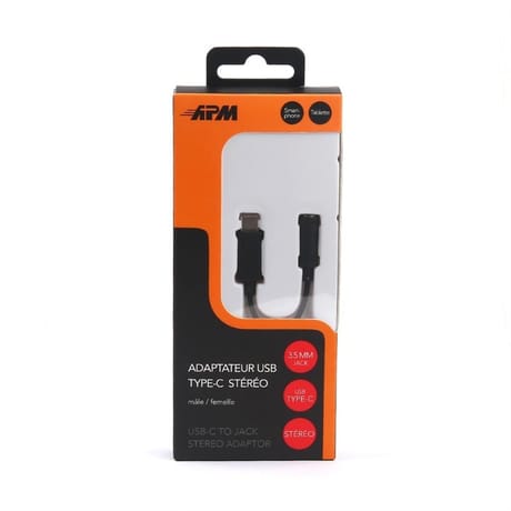 Apm adaptateur type-c/jack 3.5mm m/f noir 570331