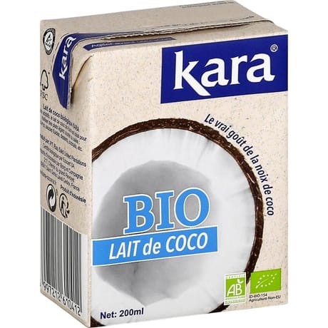 Kara lait de coco bio brique 200ml
