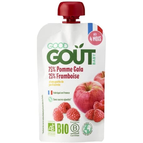 Good Goût pomme framboise bio 120g