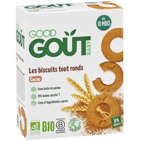 Good goût biscuits tout ronds cacao bio 80g