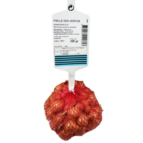 Oignons rd jau paille 08/21 filet de 250gr
