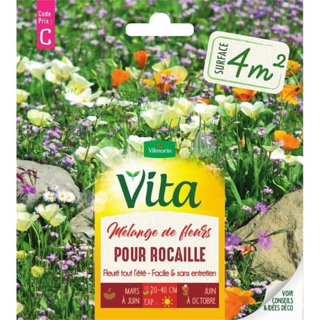 Vita Vilmorin melange fleurs rocaille 4m2