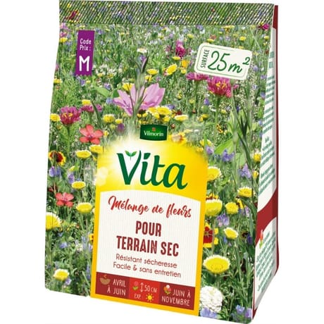 Vita Vilmorin melange fleur terrain sec 25m2