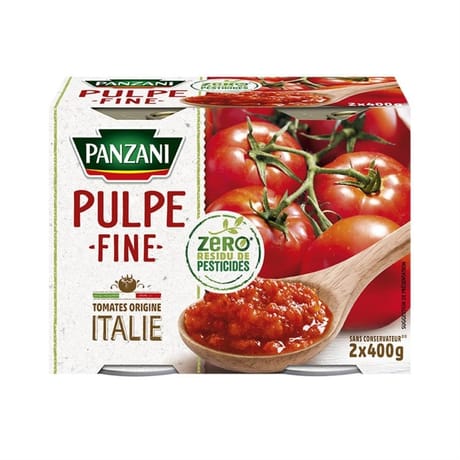 Pulpe fine zéro residu de pesticide 2x400g