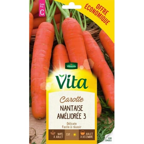Vita Vilmorin carotte nantaise amelioree 3 eco