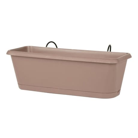 Eda jardinière chorus 50cm + plateau + sup.inv. - taupe